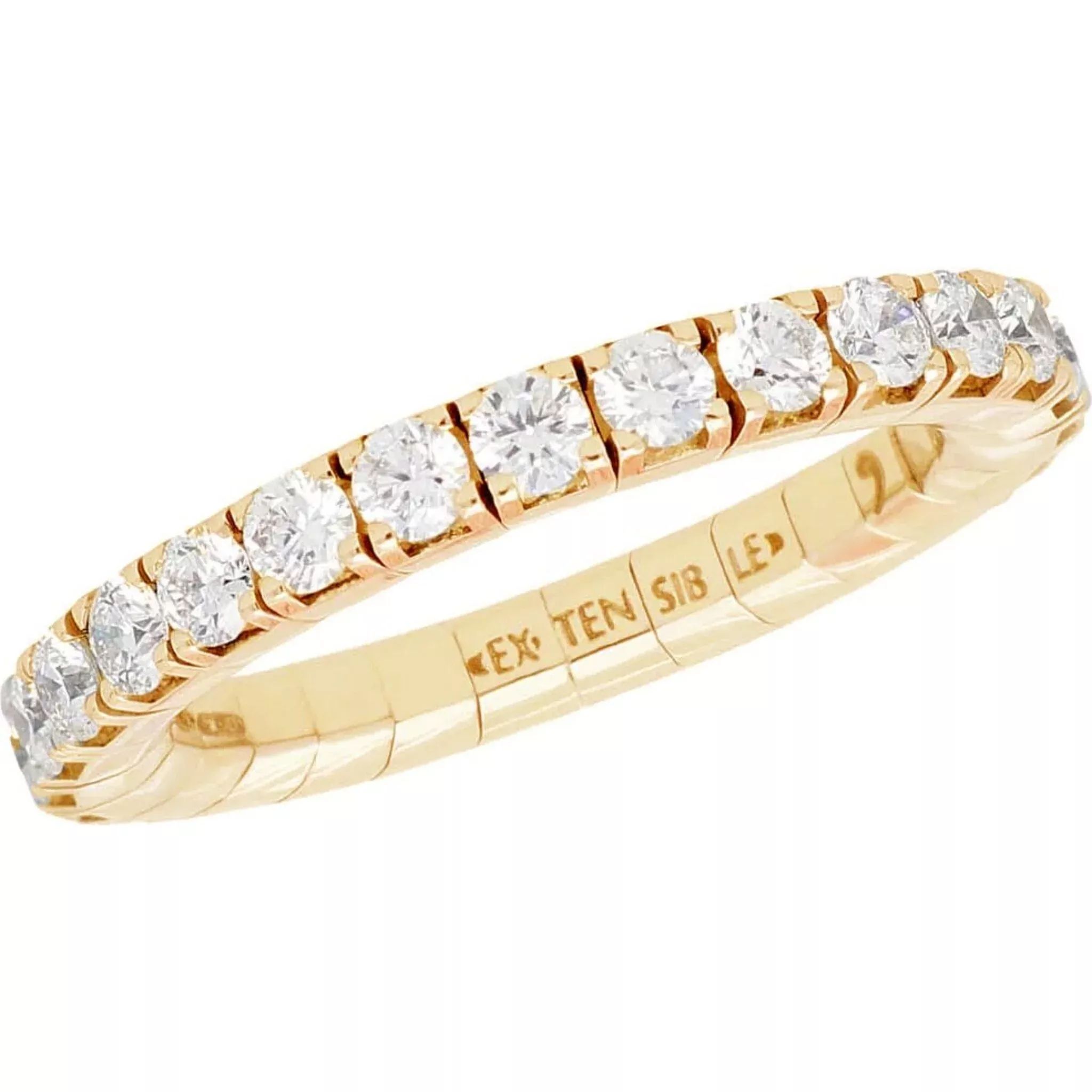 Extensible - 1.28 Carat White Diamond Ring - 18K Yellow Gold