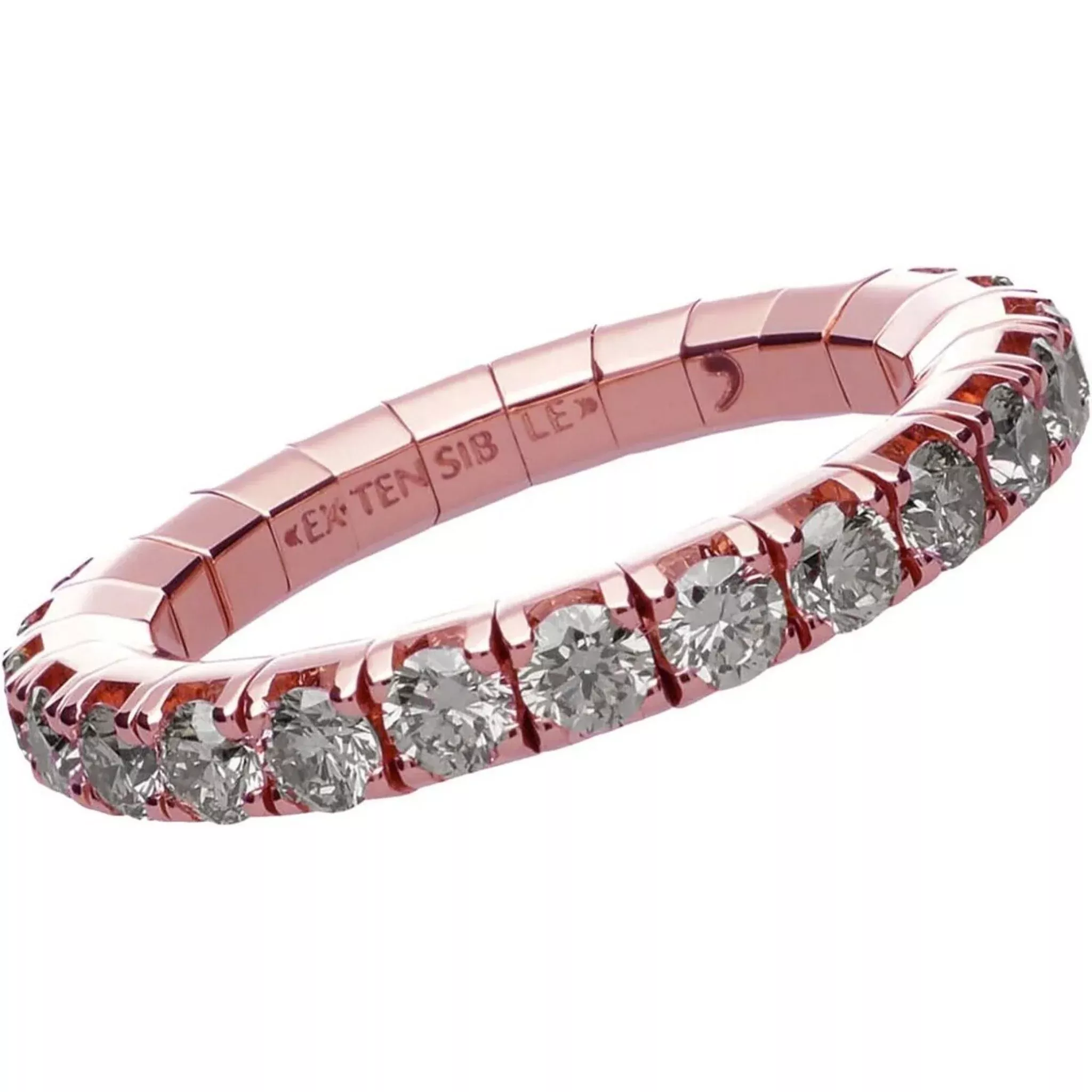 Extensible - 1.36 Carat Champagne Diamond Ring - 18K Rose Gold