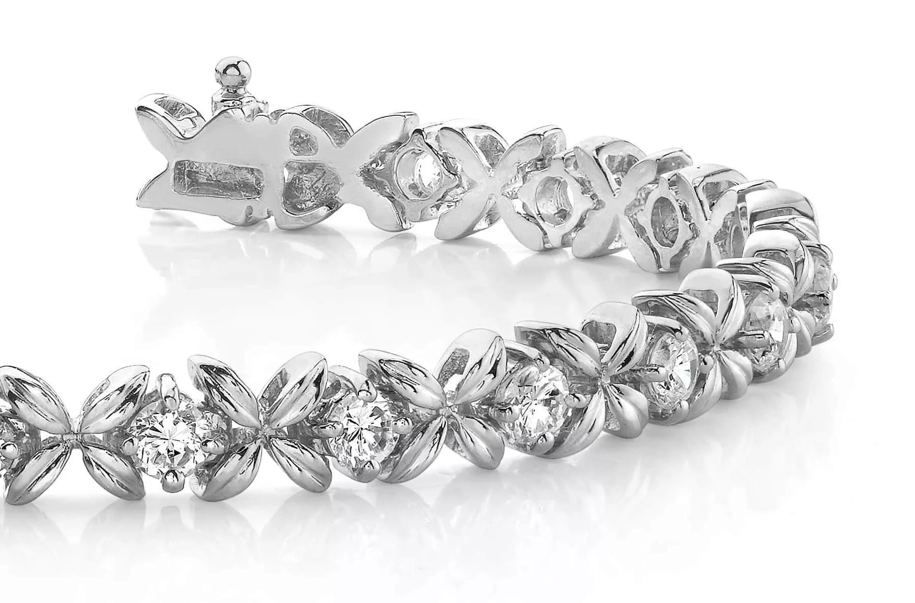 Faceted X-Link Bracelet 2.08 Carat Total Weight