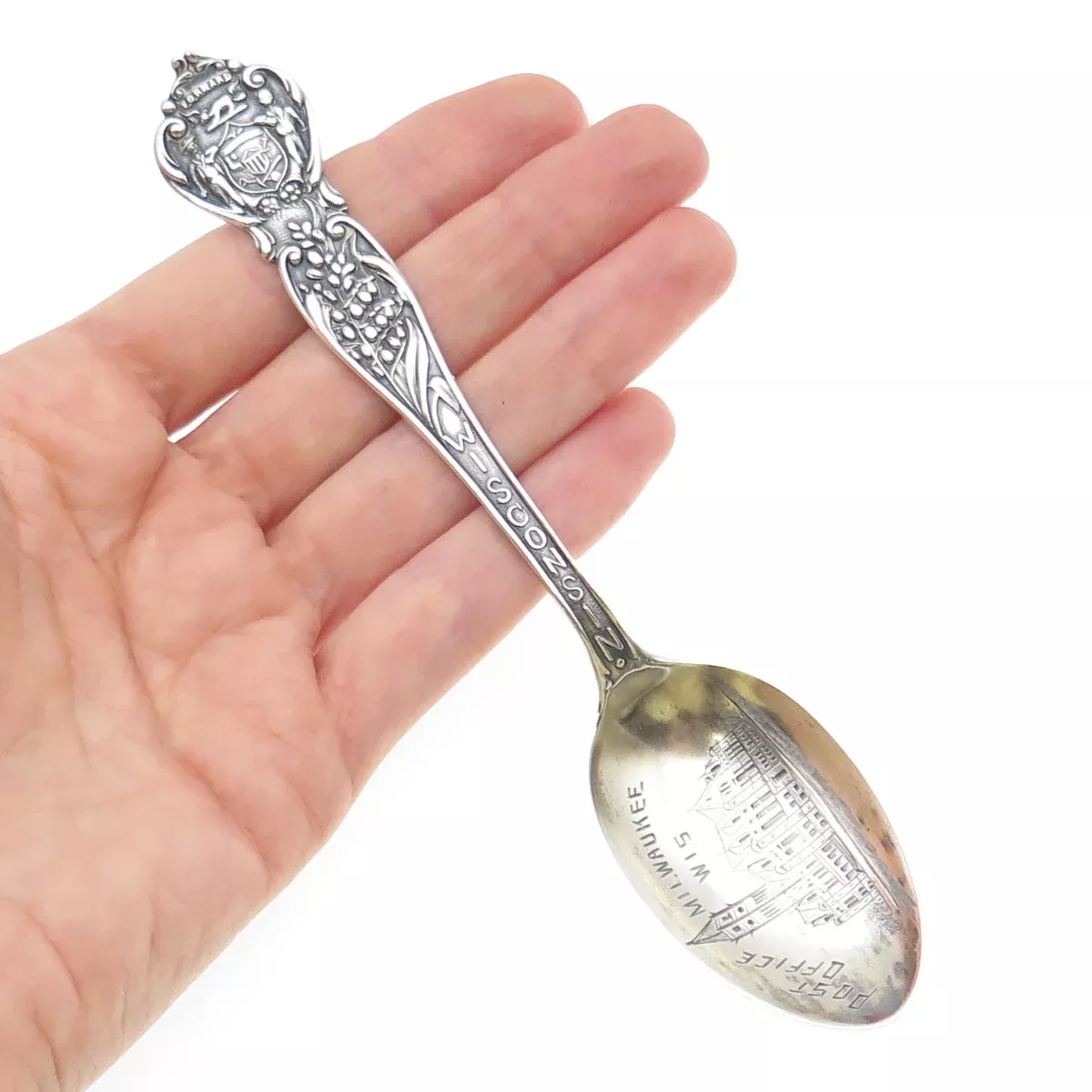 Fessenden & Co. 925 Sterling Silver Antique Art Deco Wisconsin Coffee Spoon