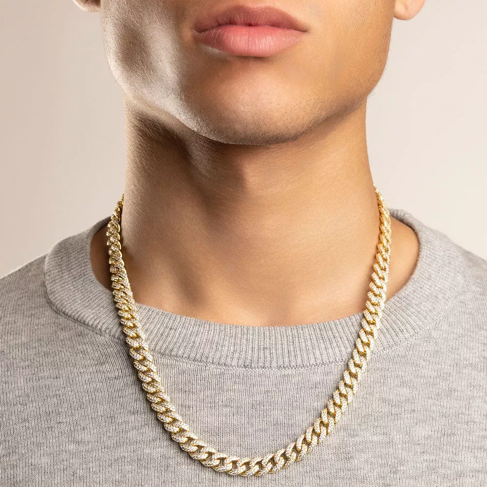 Flooded Diamond Cuban Link Chain (10mm)
