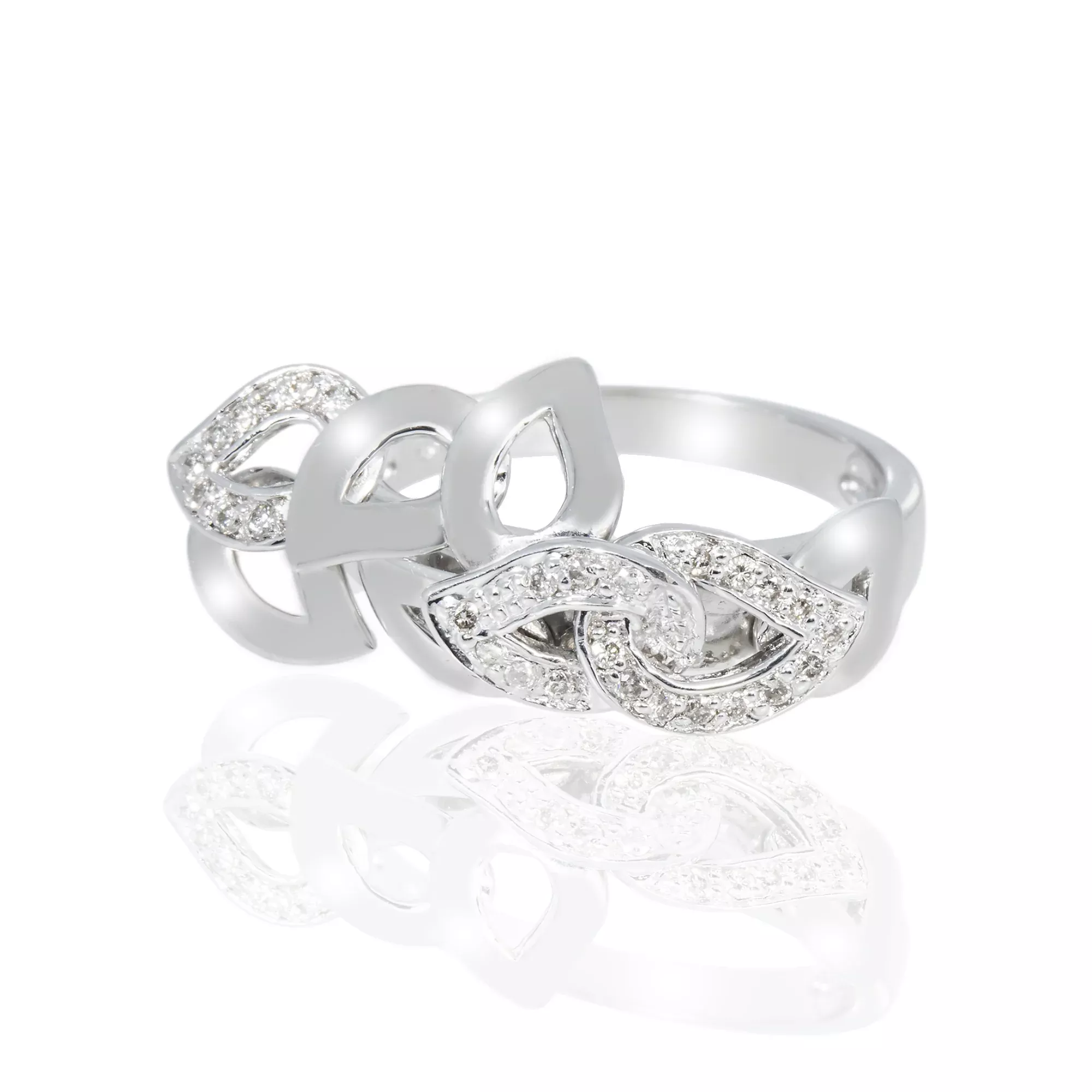 Flower Petal Ring .25 Ctw