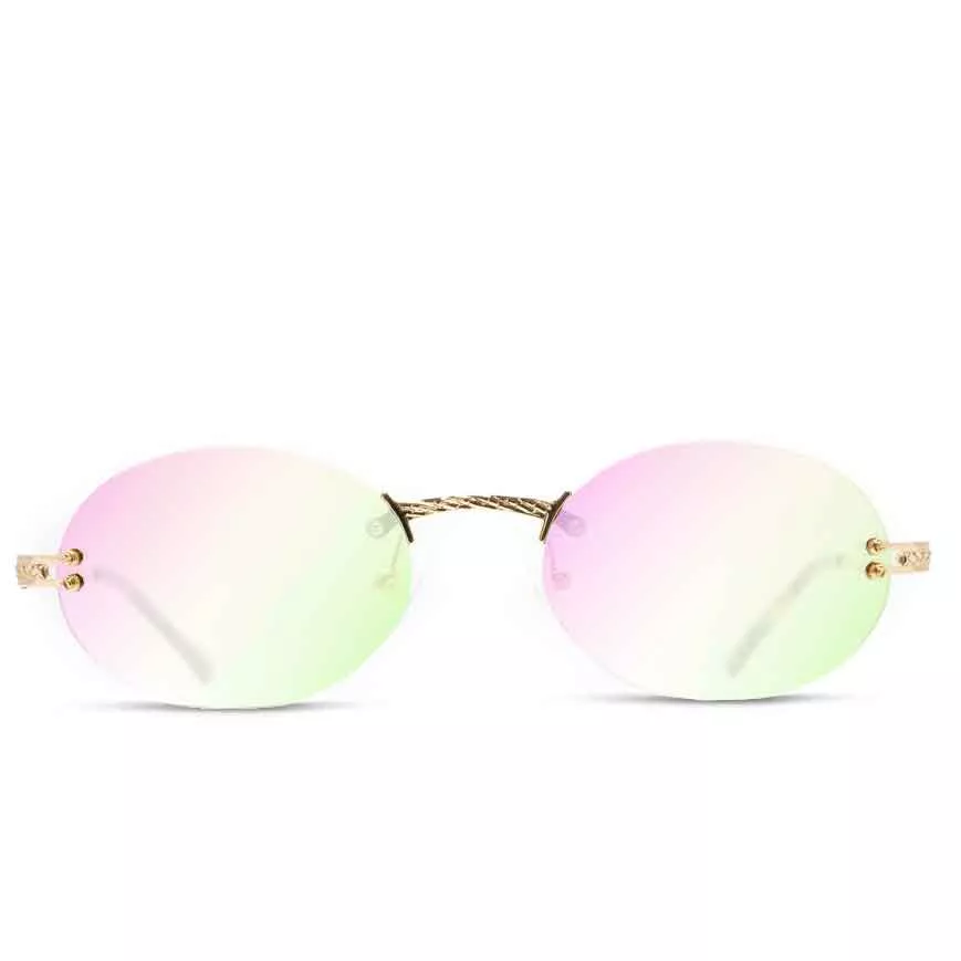 Helios Round Frameless Sunglasses