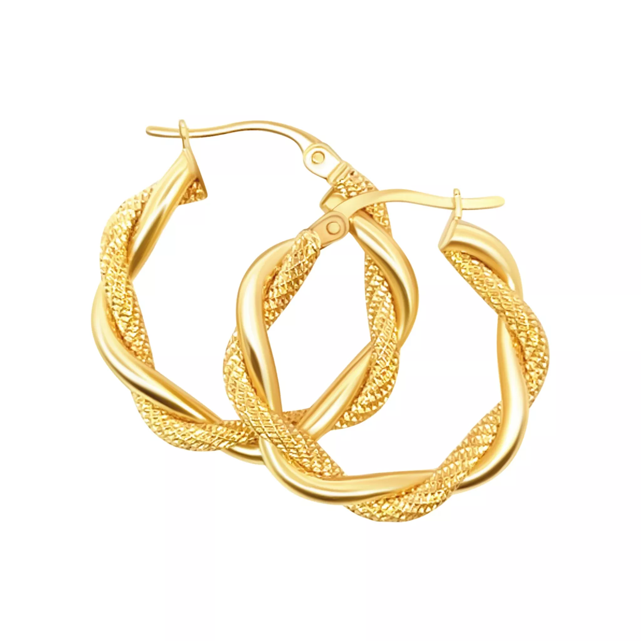 Intertwine Double Textured Hoop