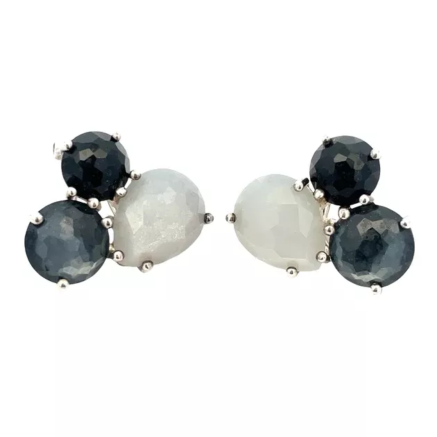 Ippolita Rock Candy Sterling Silver Moonstone, Onyx & Hematite Earrings