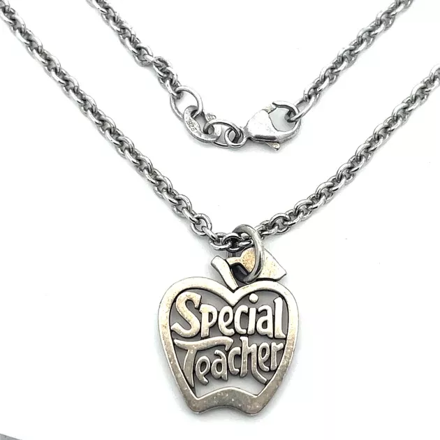 James Avery s925 Rolo Apple Pendant Necklace