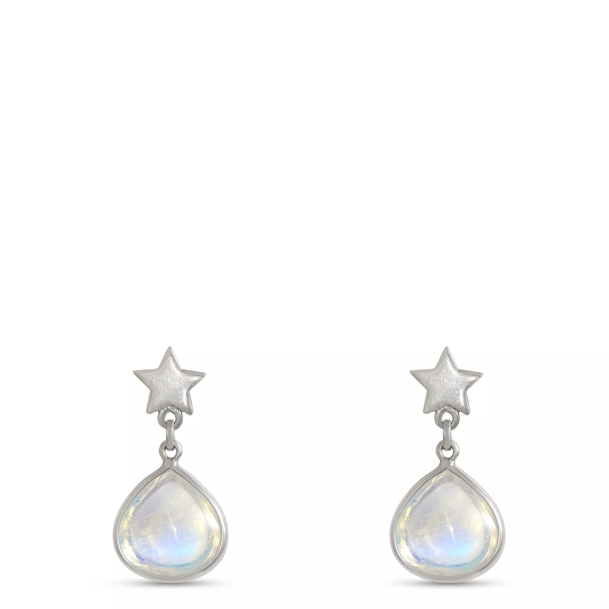 Moonstone Earrings, Sterling Silver