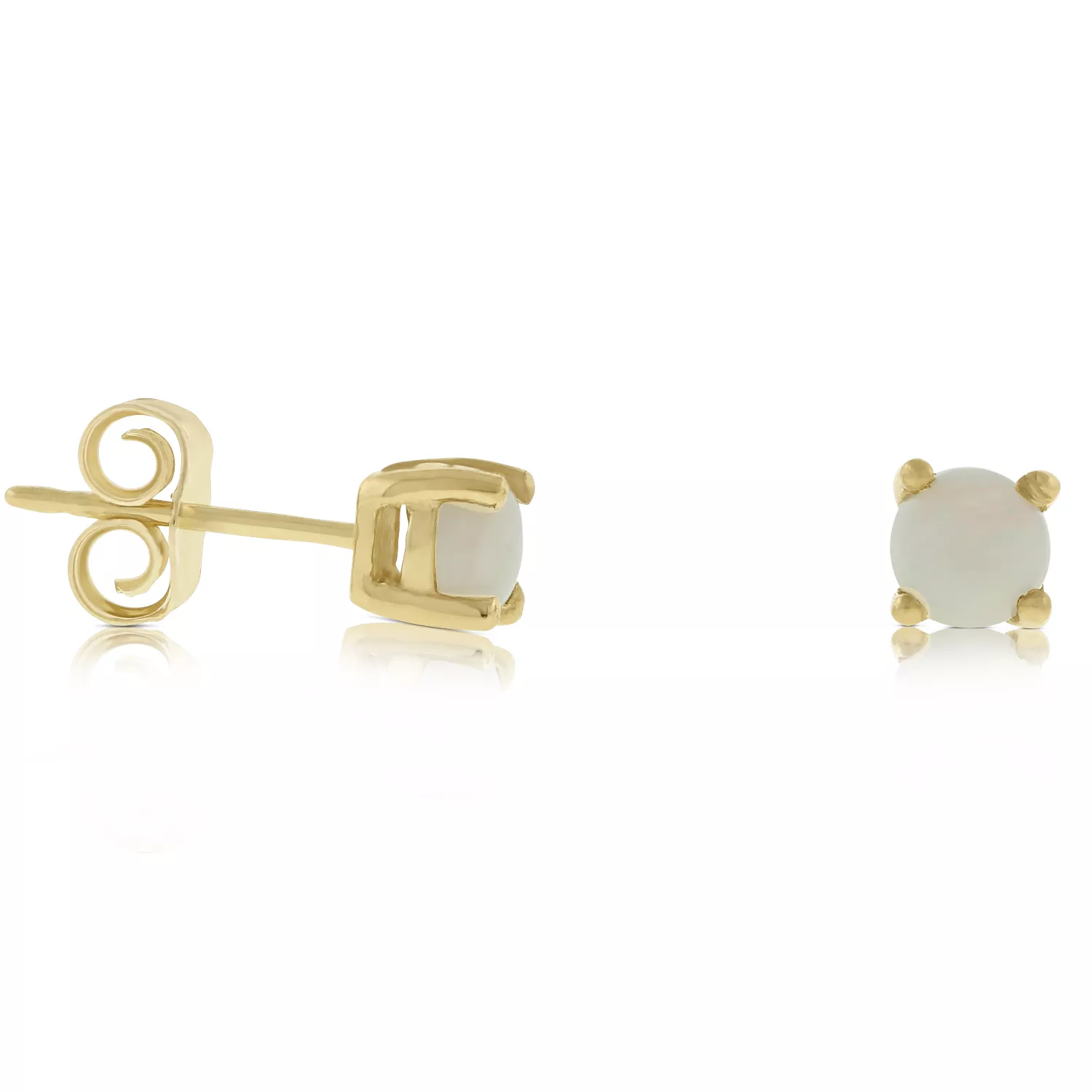 Opal Stud Earrings 14K
