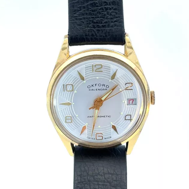 Oxford Calendar Stainless Steel Vintage Watch