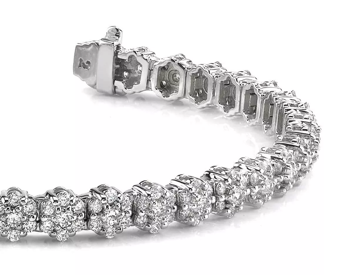 Pentagon Diamond Bracelet 5.1 Carat Total Weight