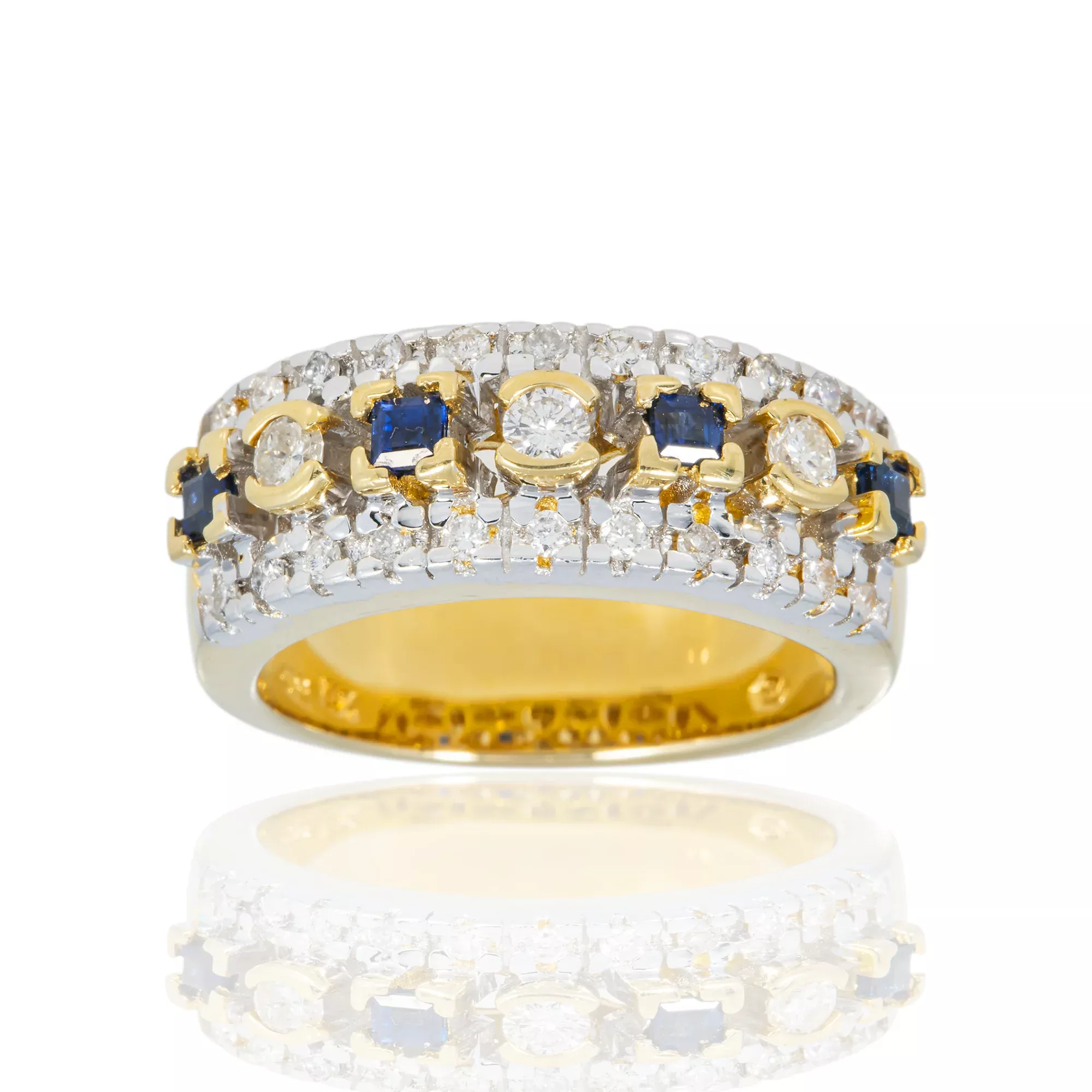 Regal Diamond and Saphire Ring