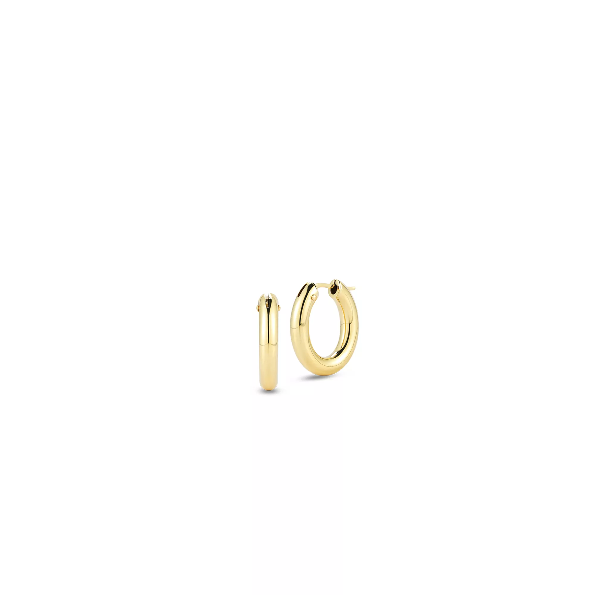 Roberto Coin 18K Designer Gold Medium Rounded Oval The Perfect Hoop Earrings