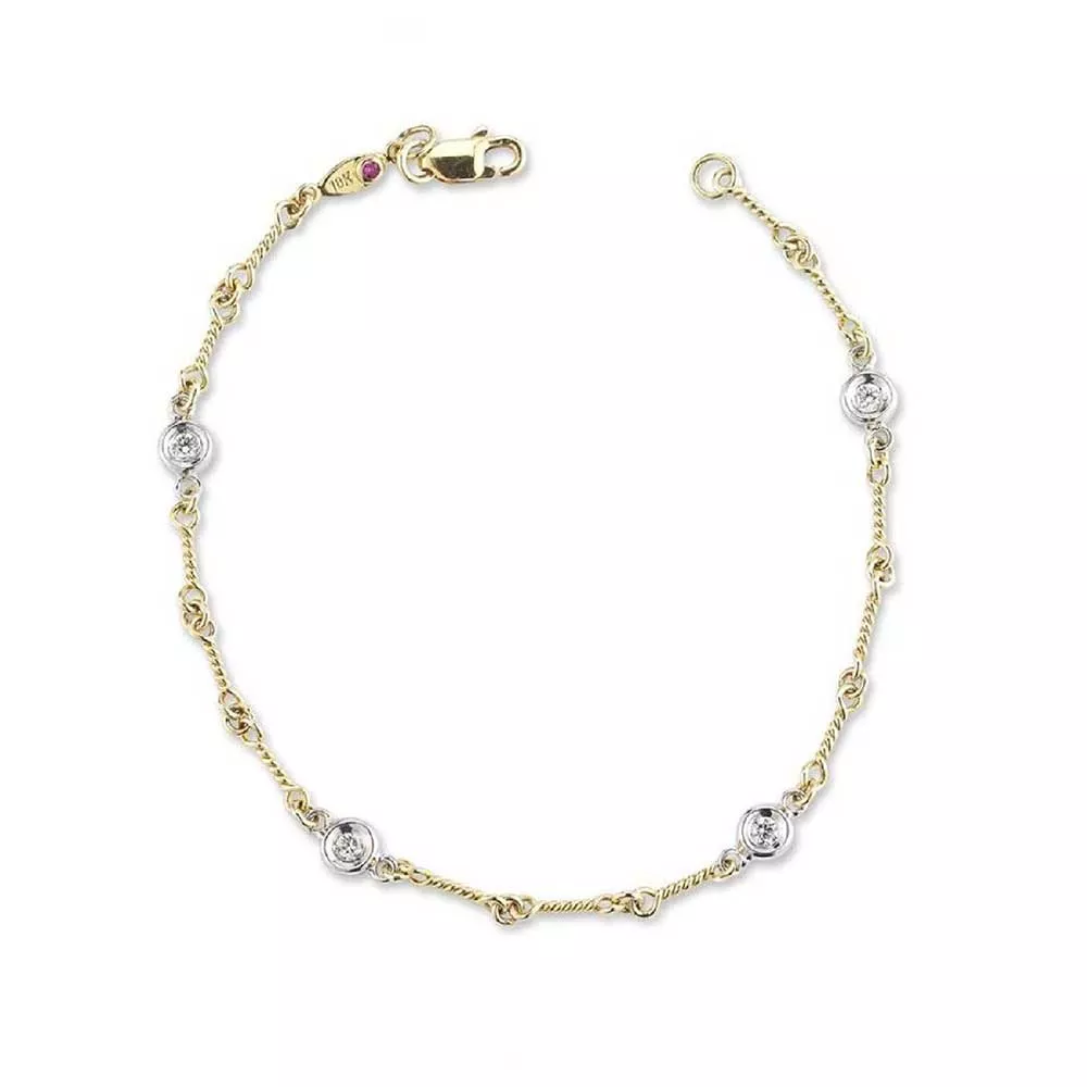Roberto Coin Diamonds by the Inch 4-Station Diamond Bracelet 18K
