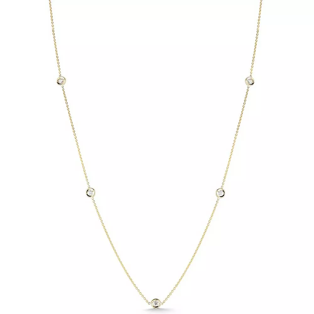 Roberto Coin Diamonds by the Inch 7-Station Diamond Necklace 18K