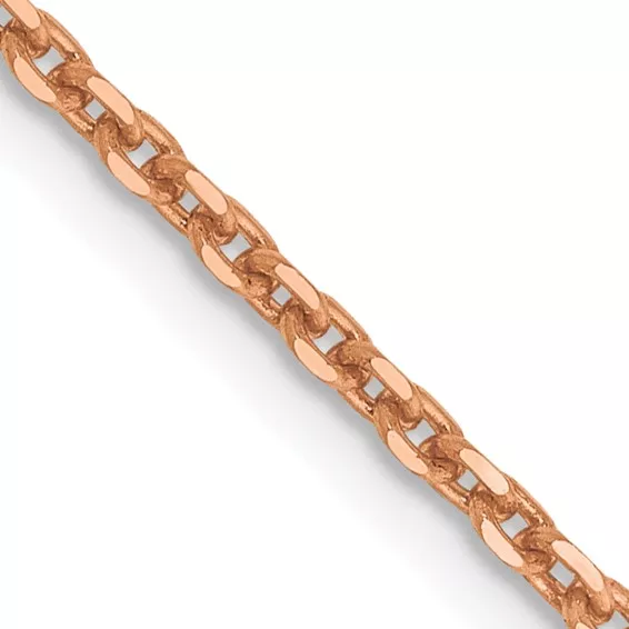 Solid 14K Rose Gold 20″ Diamond Cut Cable Chain, 1.8mm, 4.8 Grams