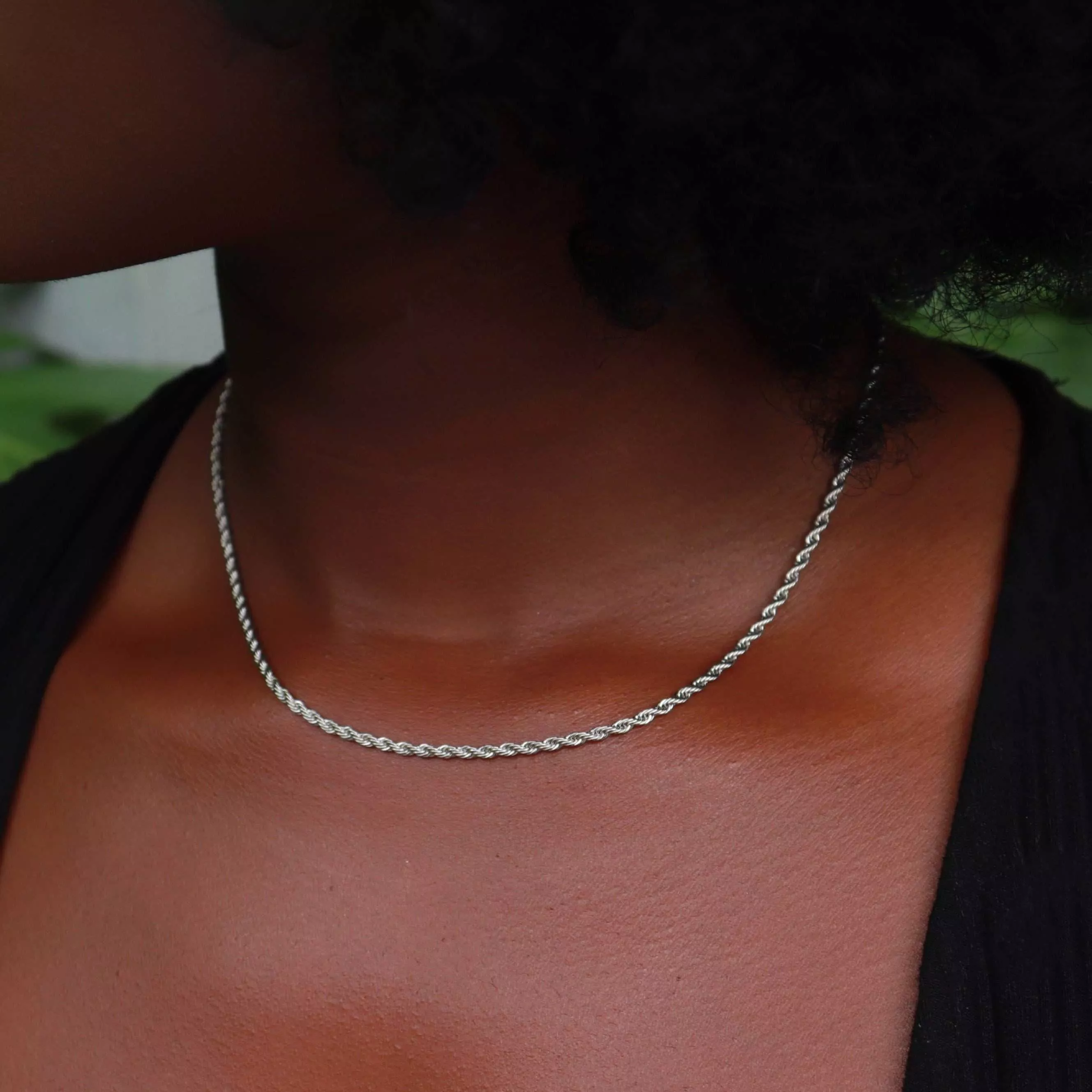 Solid White Gold Rope Chain (2mm)