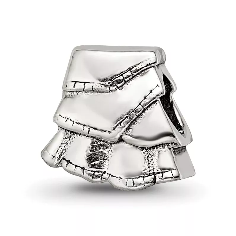 Sterling Silver 925 Kids Skirt Bead with Antiqued Finish Solid