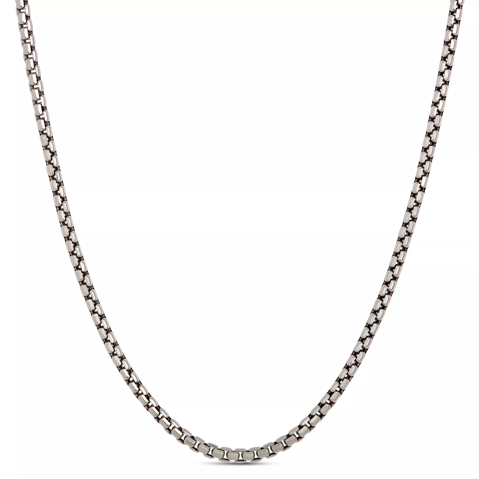Toscano Half Round Diamond Cut Box Chain 14K, 24"