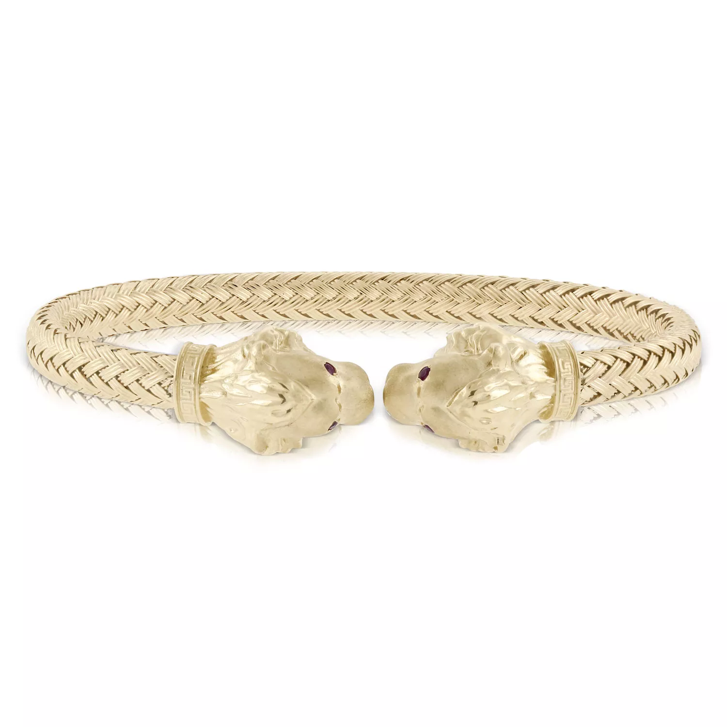Toscano Ruby Eyed Lion Cuff 14K
