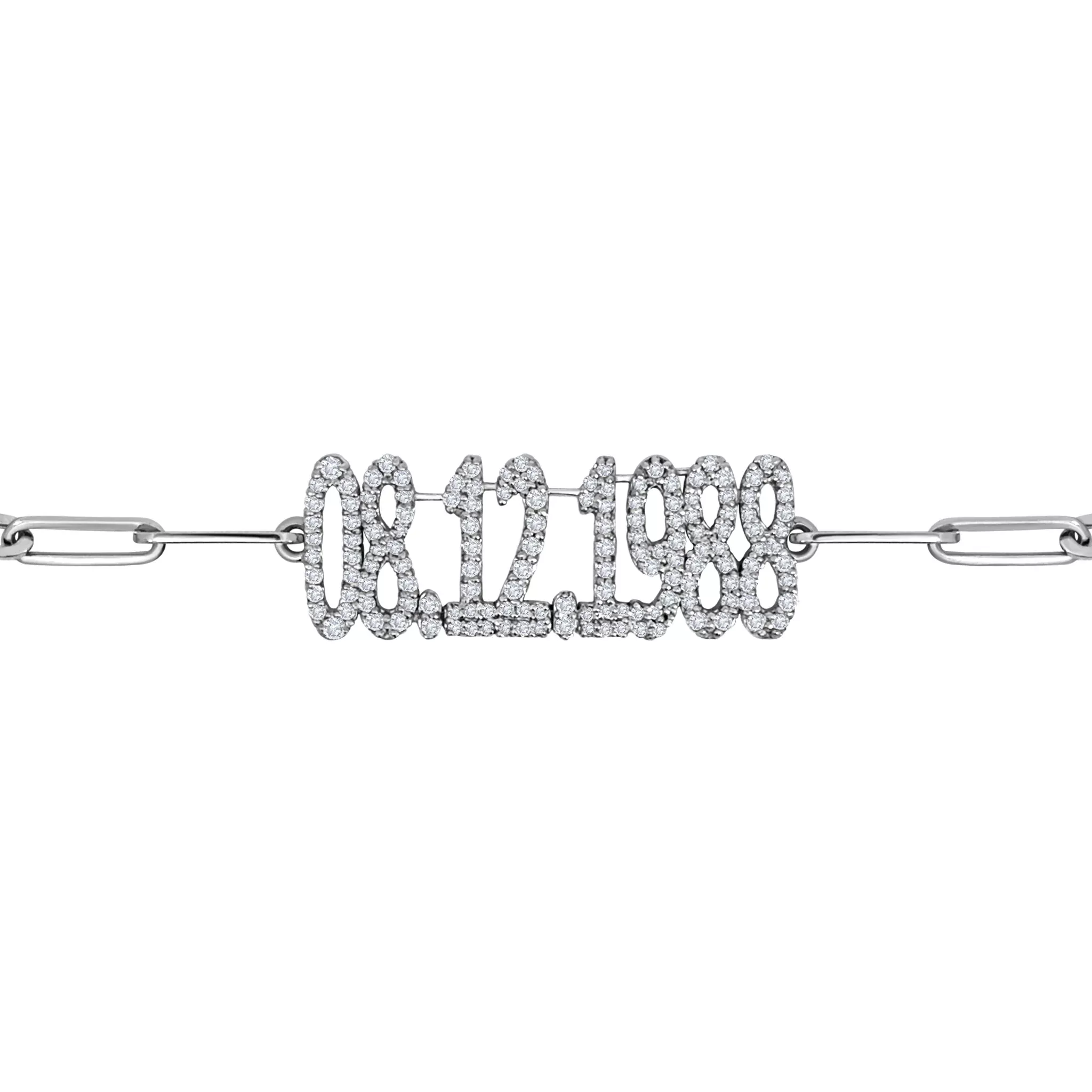 White Gold Date Bracelet