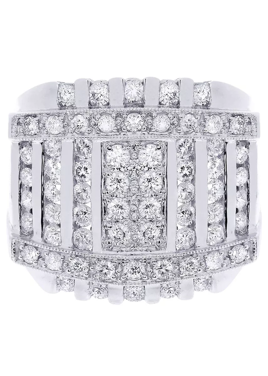 White Gold Mens Diamond Ring| 2.36 Carats| 18.86 Grams