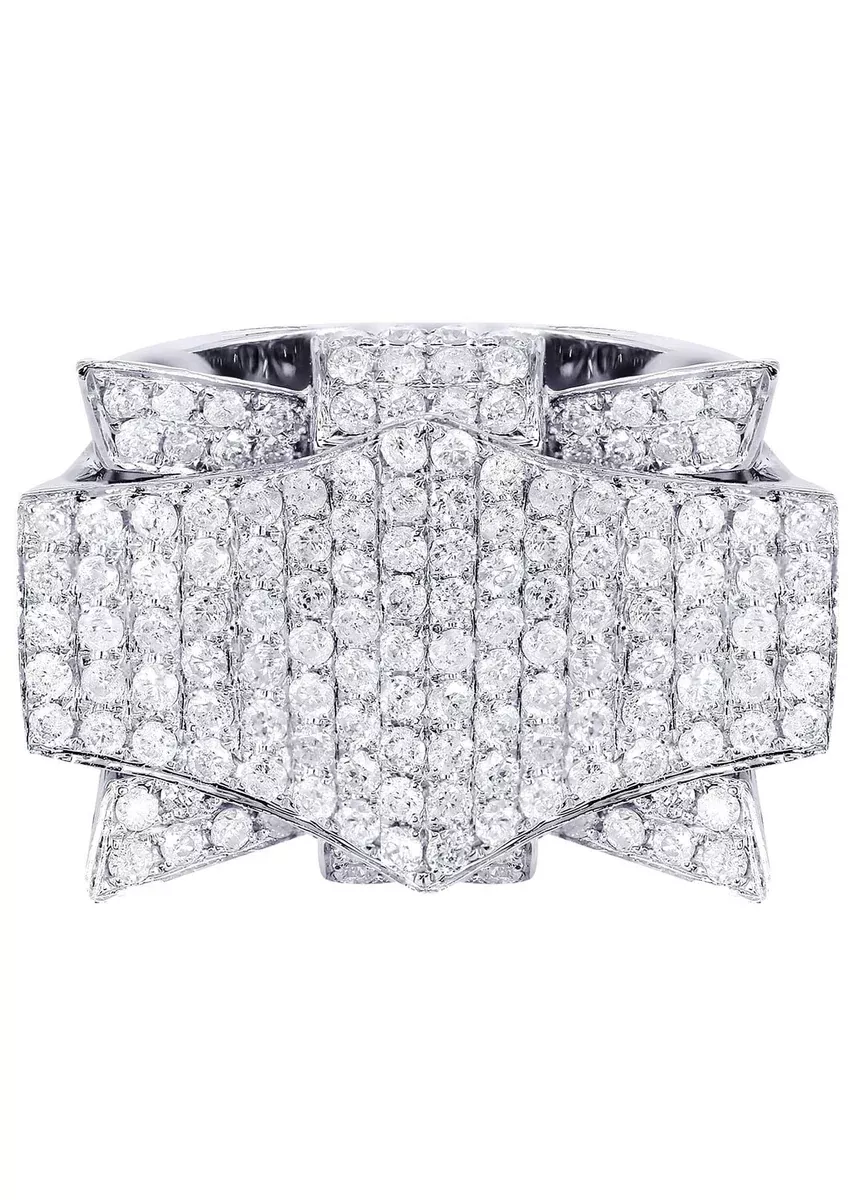 White Gold Mens Diamond Ring| 3.54 Carats| 15.64 Grams