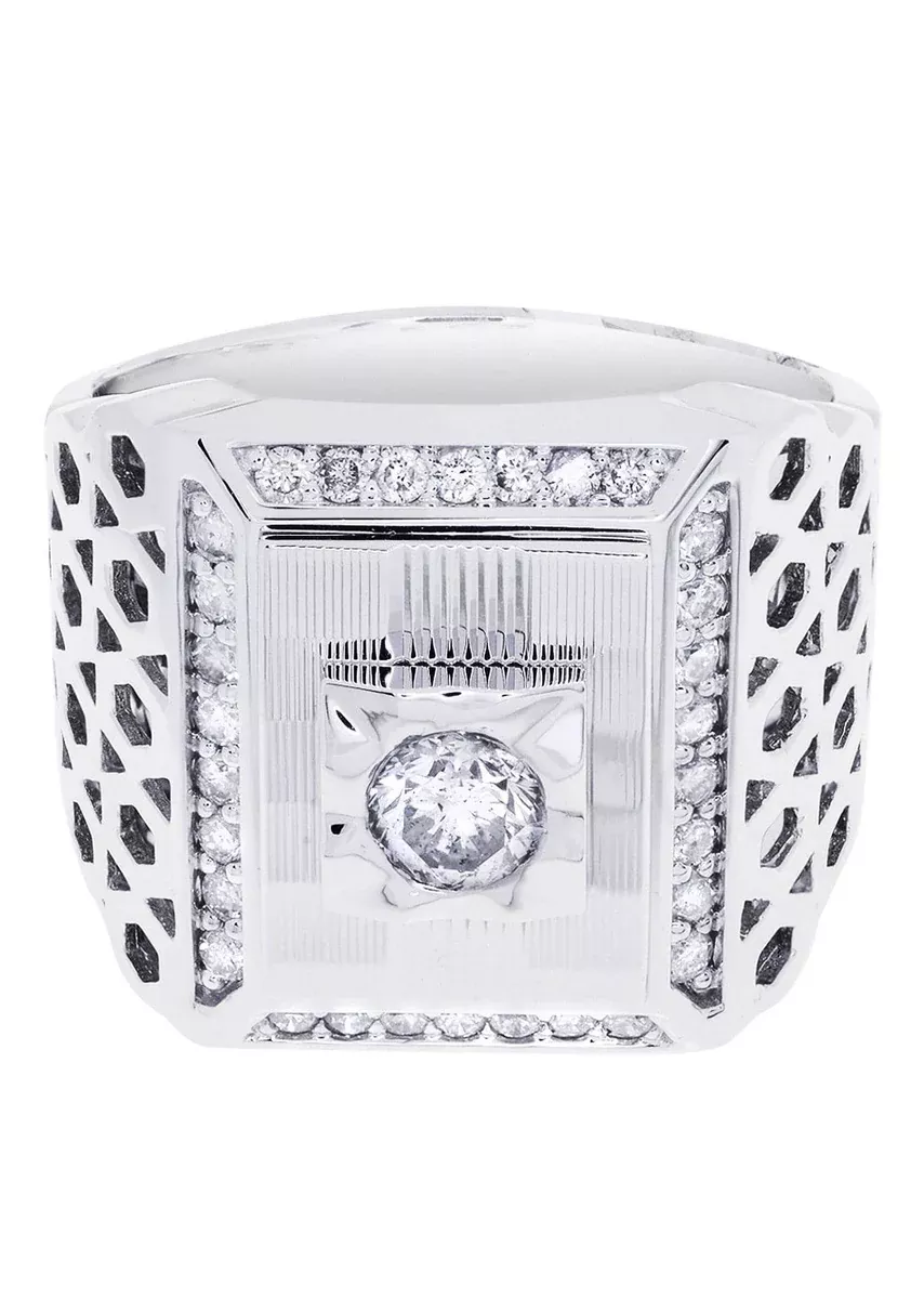 White Gold Pinky Diamond Ring| 1.06 Carats| 18.39 Grams