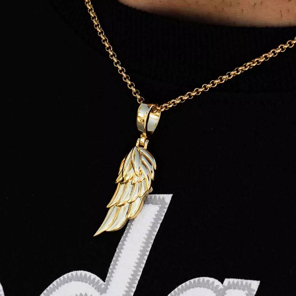 Wing Necklace Pendant & Cable Chain