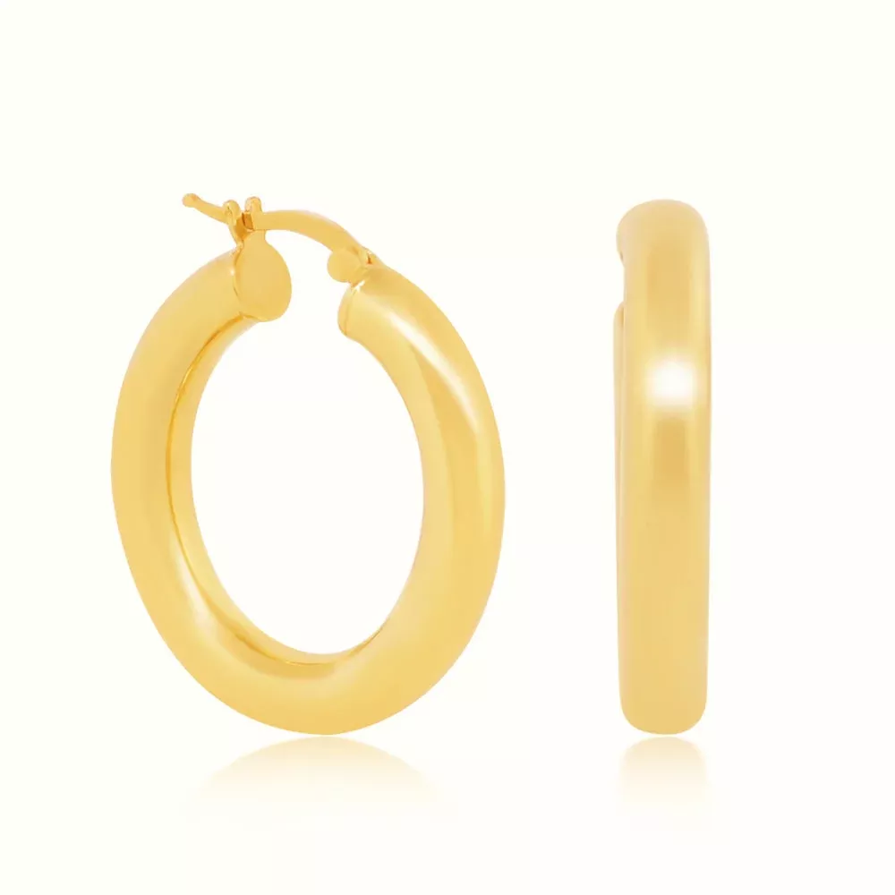 Women's Vermeil Large Hoops Earrings