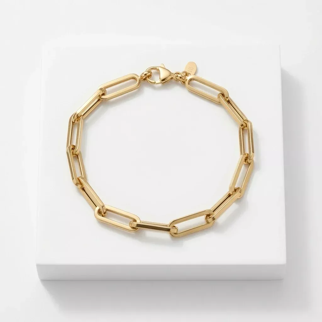 Womens Paperclip Bracelet (Hollow)
