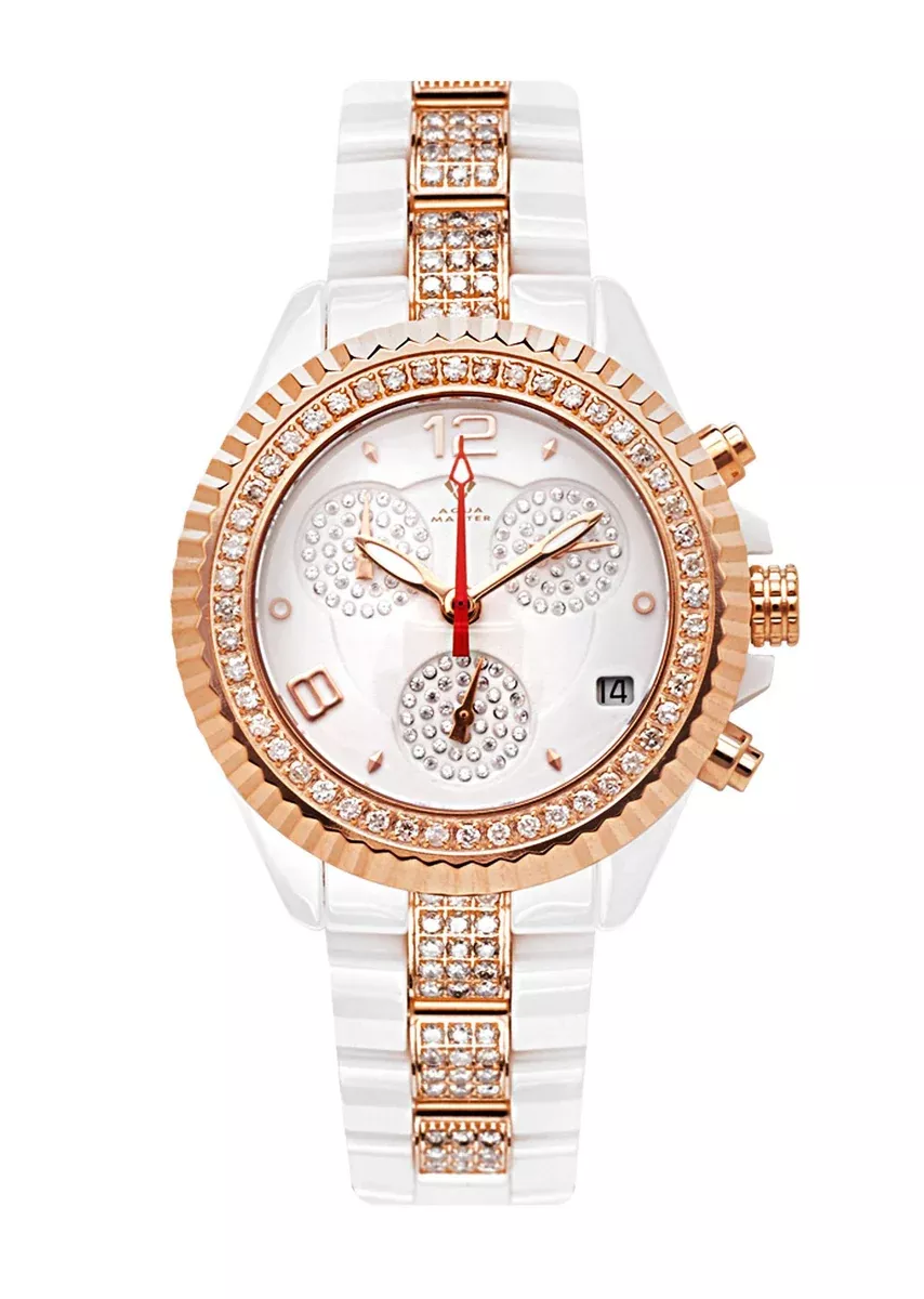 Womens Rose Gold Tone Diamond Watch | Appx 3 Carats