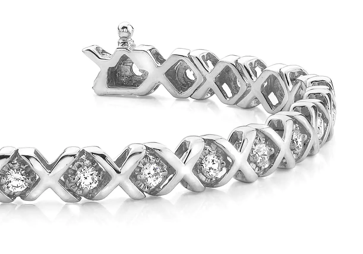 XOXO Diamond Bracelet 3 Carat Total Weight