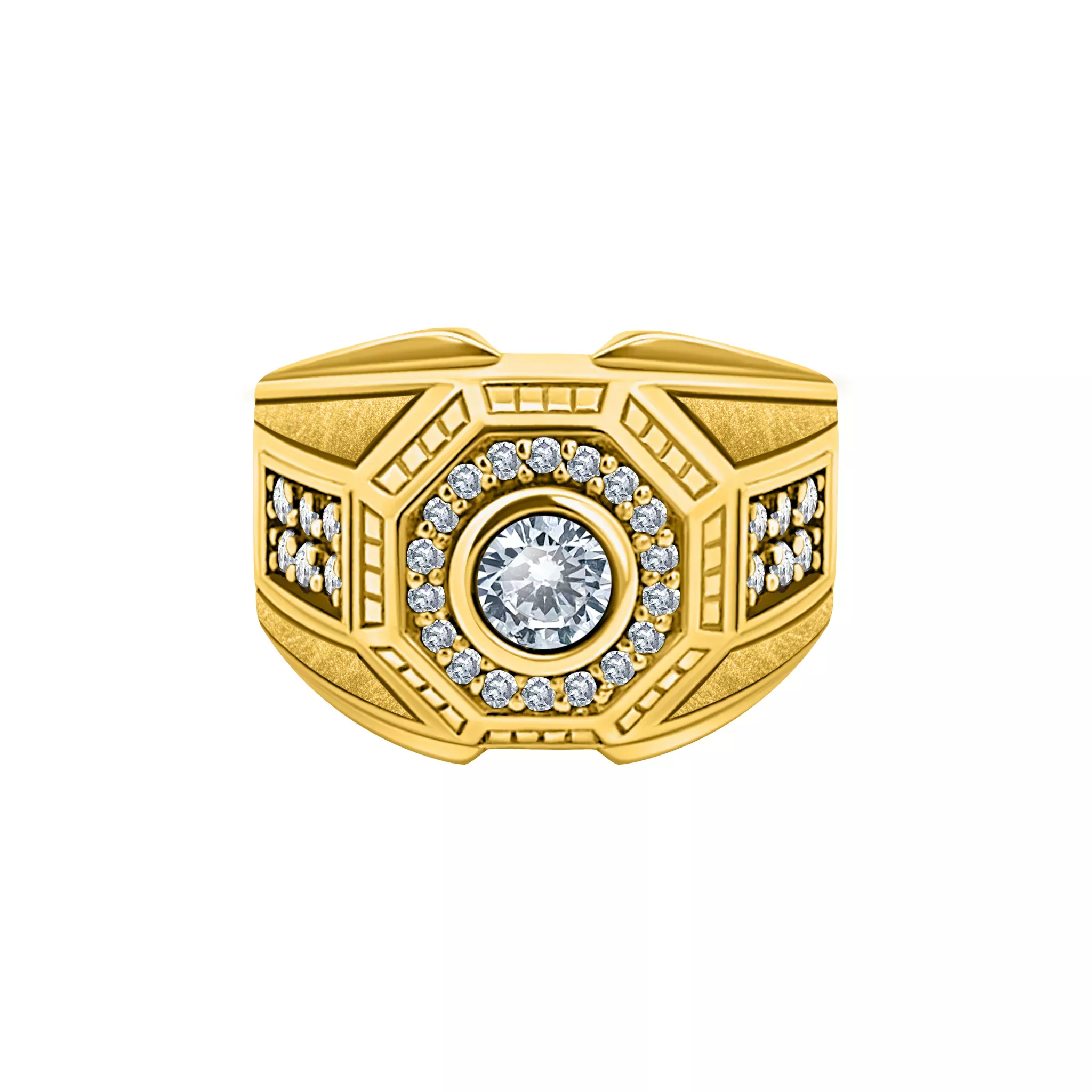 Yellow Gold Heptagon Ring